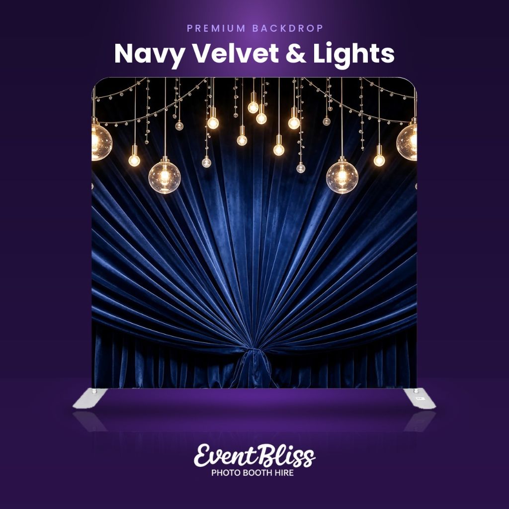 Backdrop (Navy Velvet & Lights)