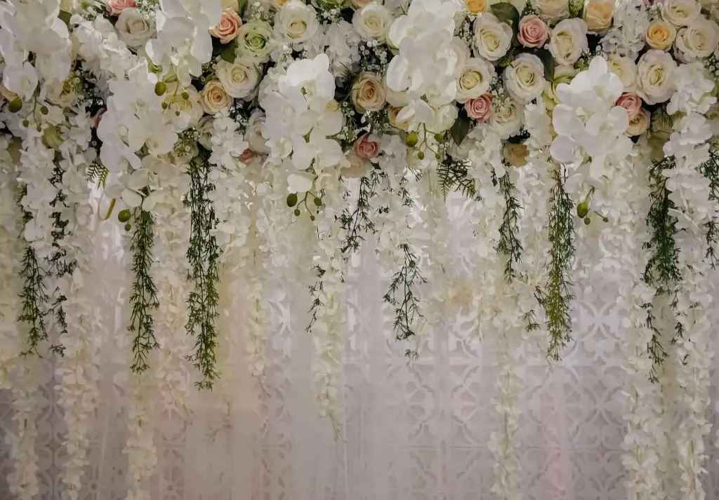 Backdrop (Hanging White Flowers)